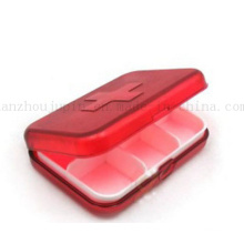 OEM Red Cross Plastic Compartment Medicine Box for Promotional Gift